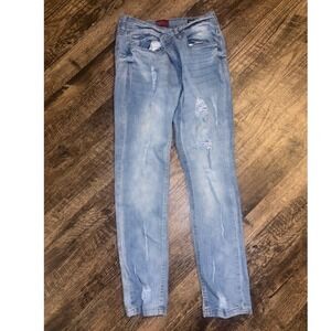 Truth Substance Common Sense Mens 30x30 Skinny Distressed Light Wash Blue Jeans